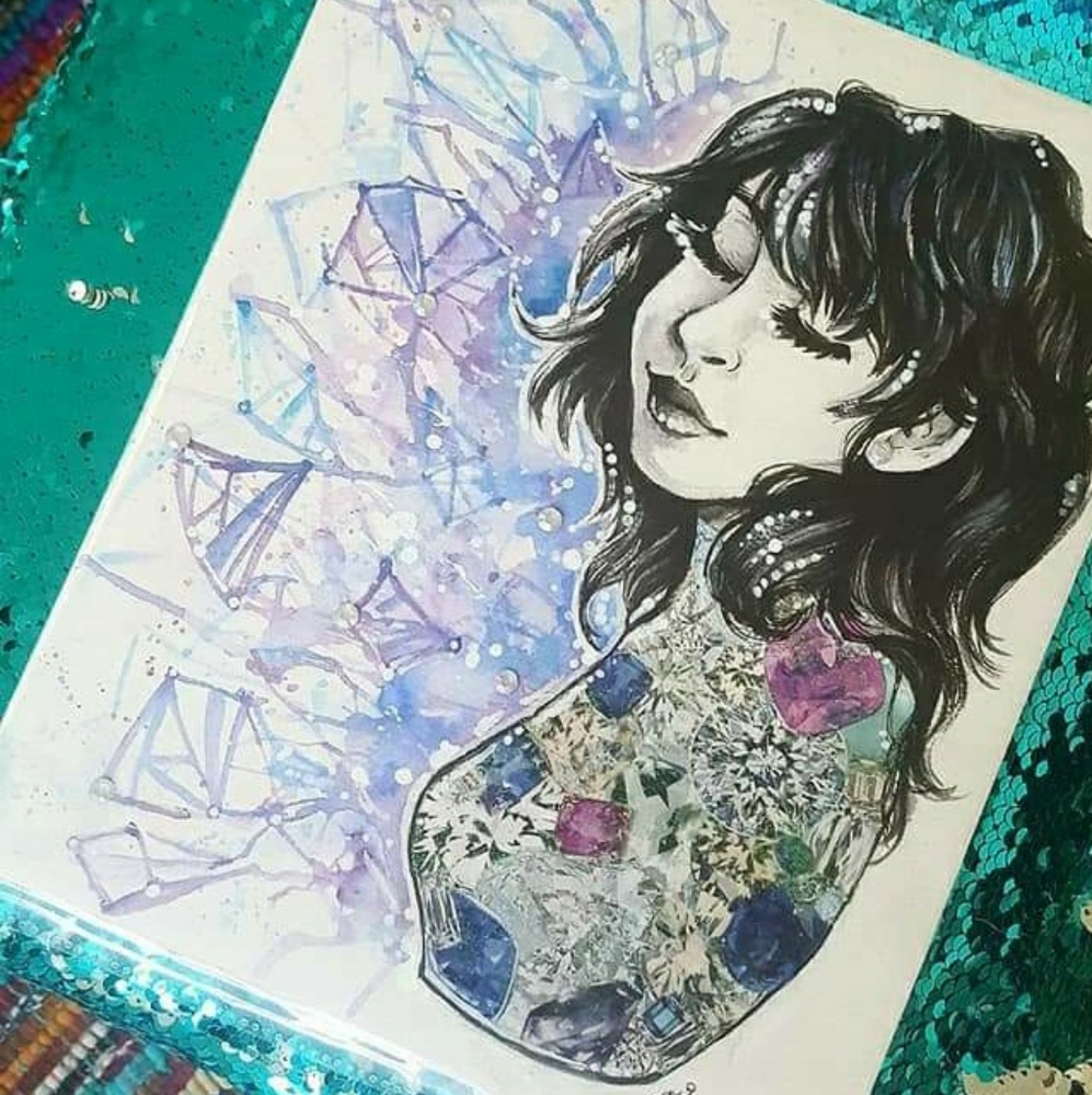 Original painting Diamonds in the sky Artwork